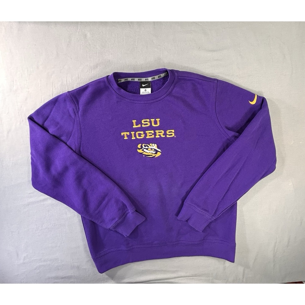 Nike LSU Tigers Embroidered Sweatshirt Men's Medium College NCAA Game Day
